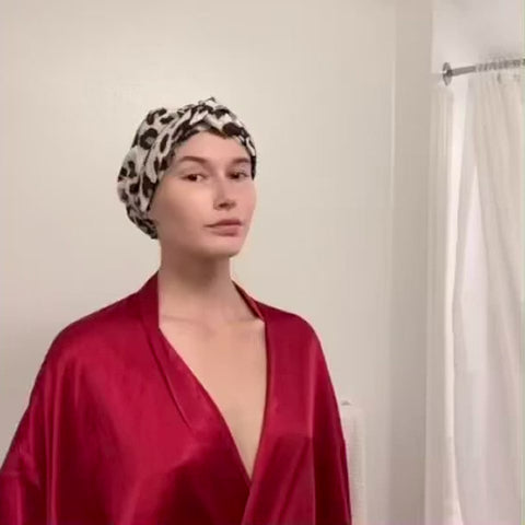 Luxury Shower Cap - Sage Terrazzo