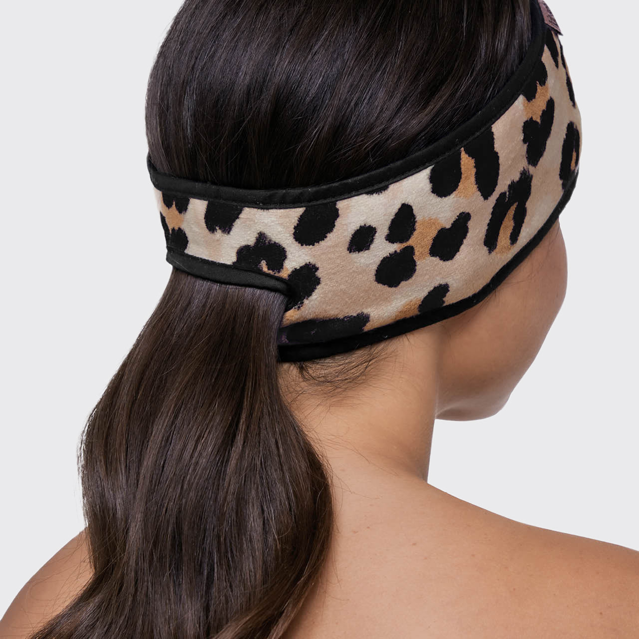 Spa-Stirnband aus Mikrofaser – Leopard