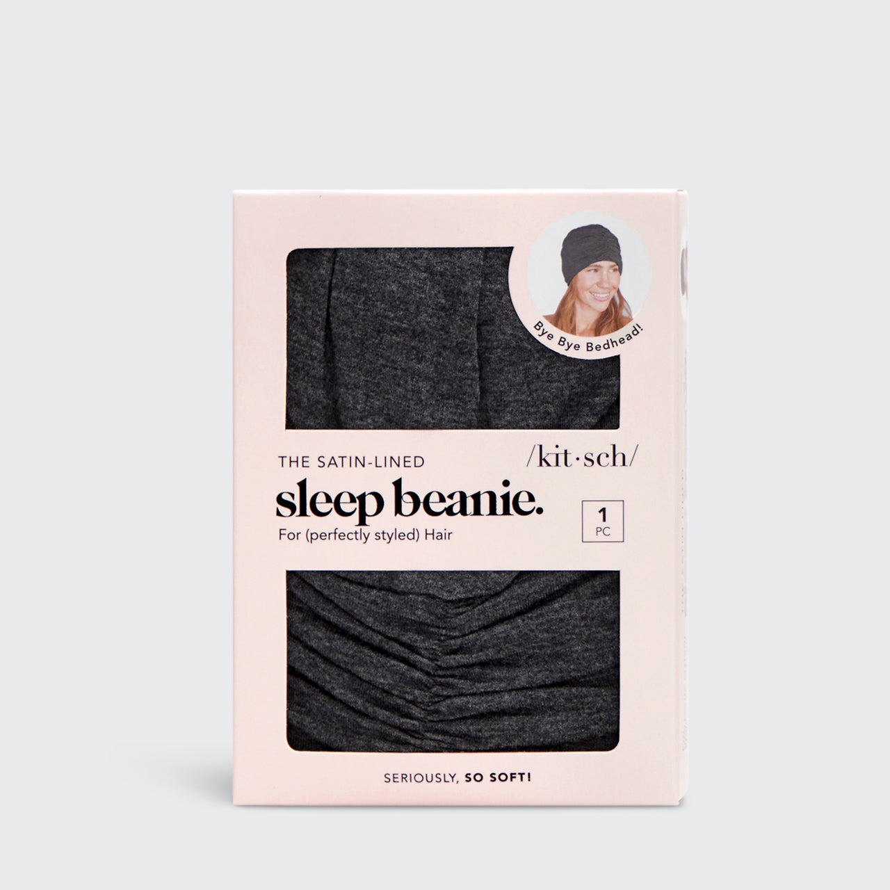 Sleep Beanie with Satin lining - Heather Gray
