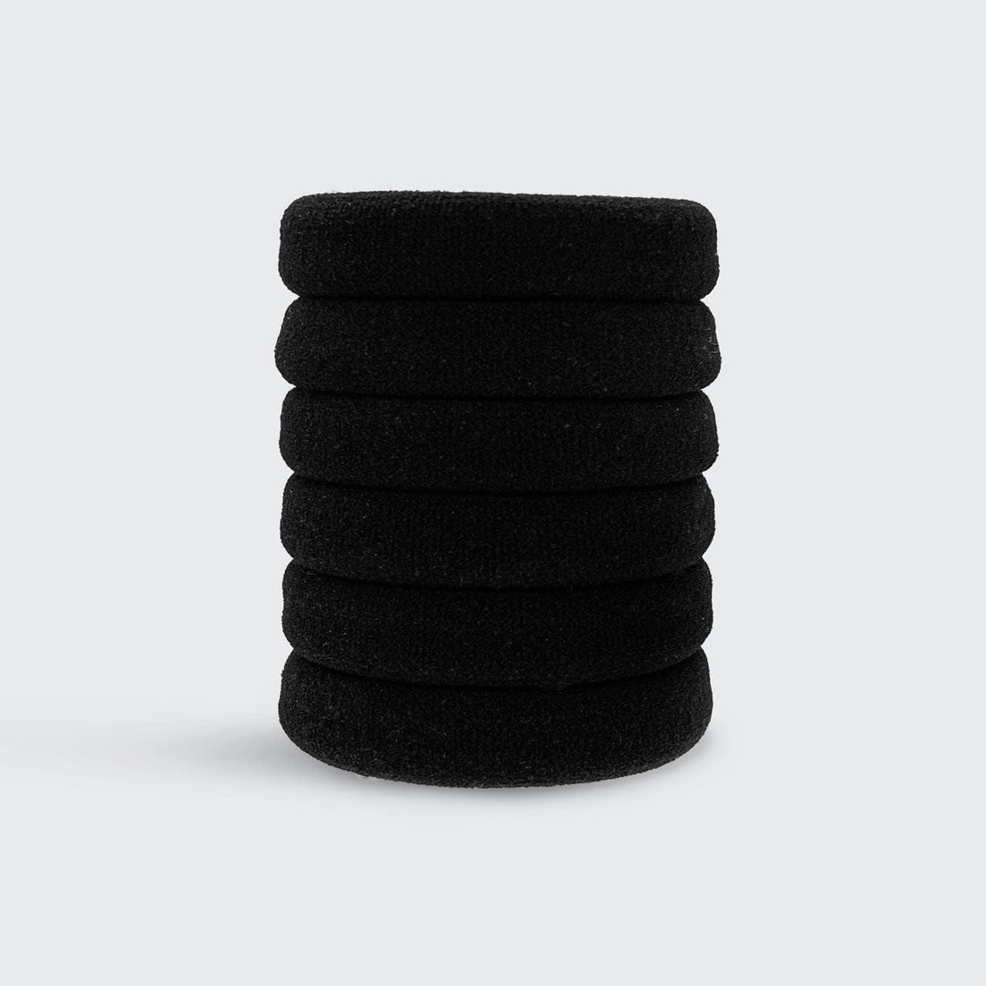 Recycled Nylon Thick Elastics 6pc- Black