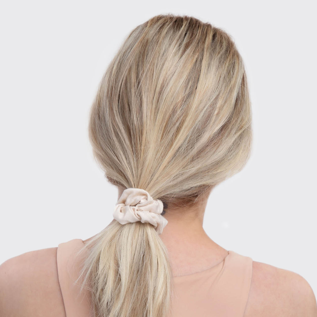 Organic Cotton Knit Scrunchies 5pc - Cream Hair Accessories Hair Accessories 