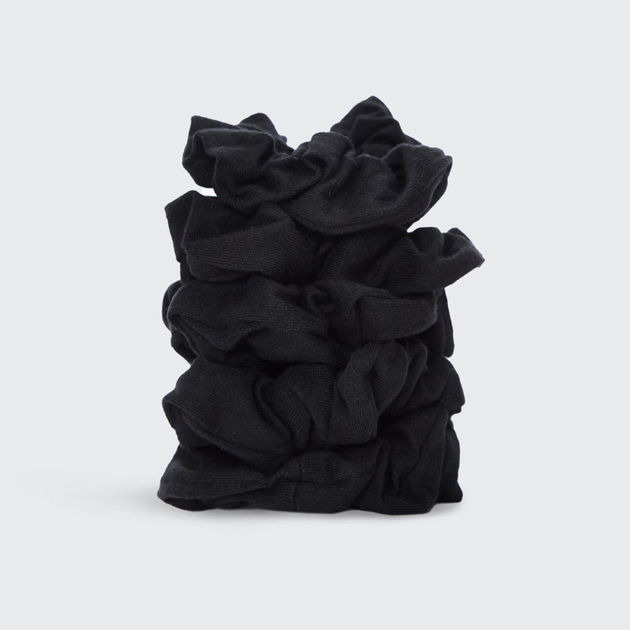 Chouchous en tricot de coton biologique 5 pièces - Noir