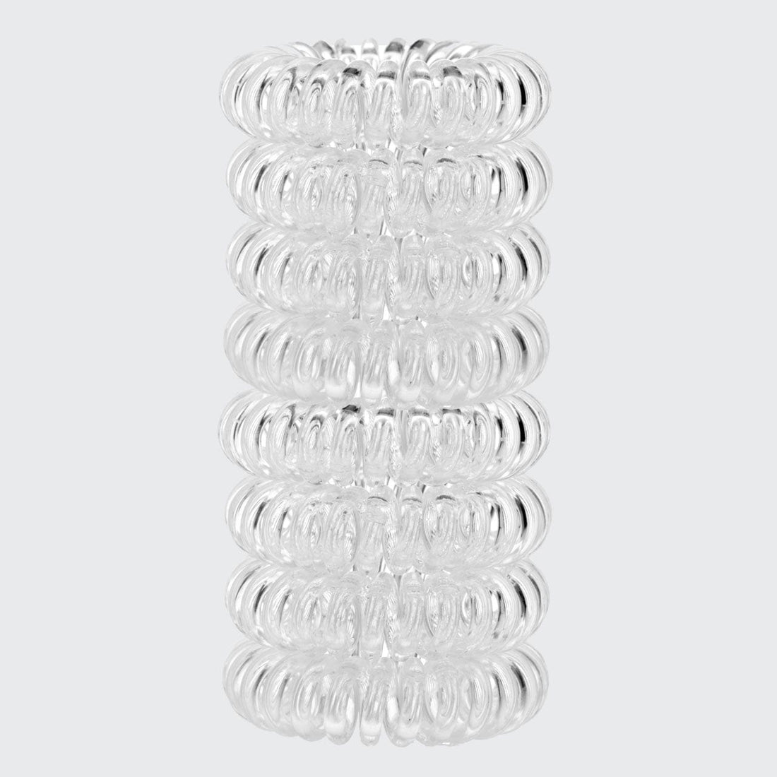Spiral-Haargummis, 8er-Pack – transparent