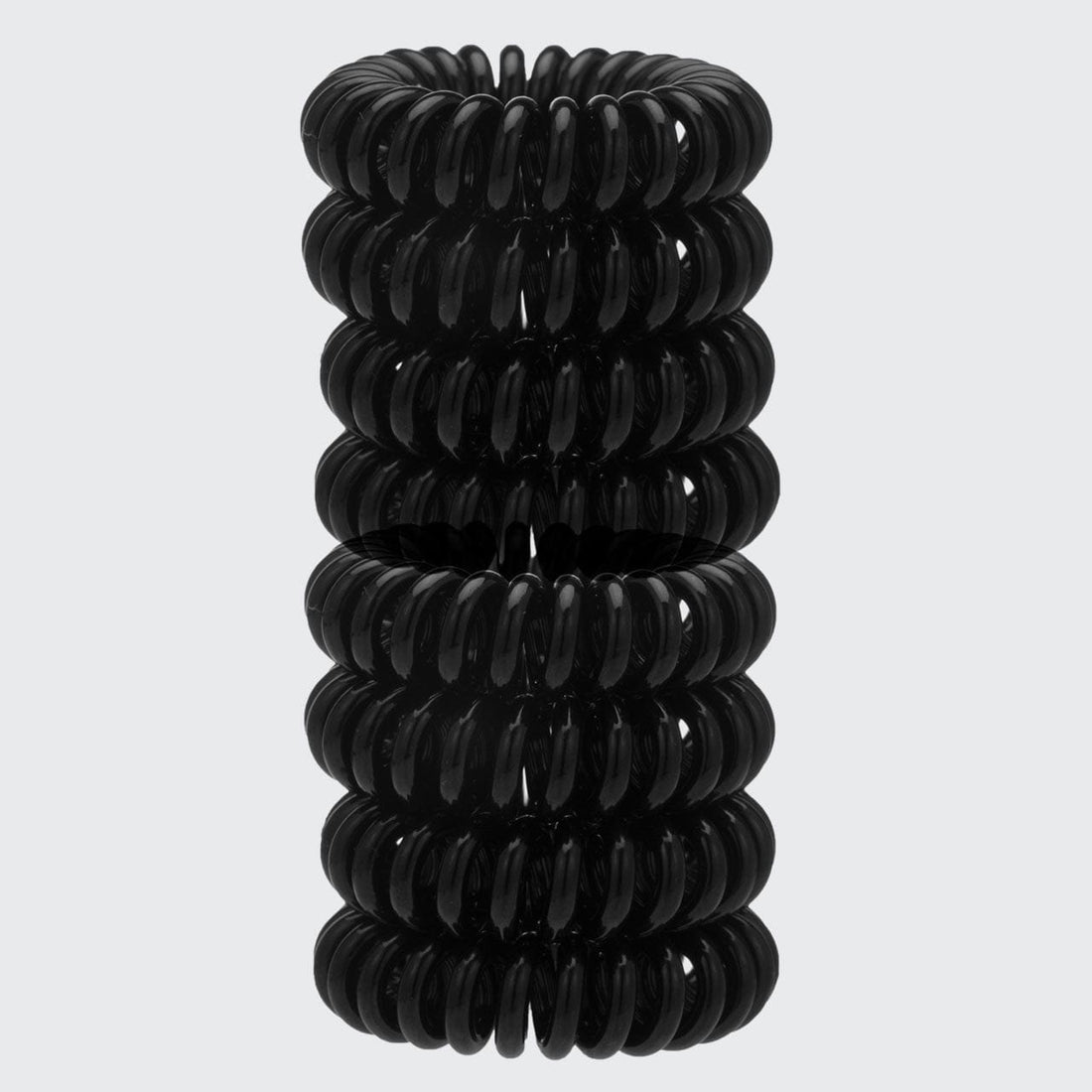 Lot de 8 élastiques à cheveux en spirale - Noir