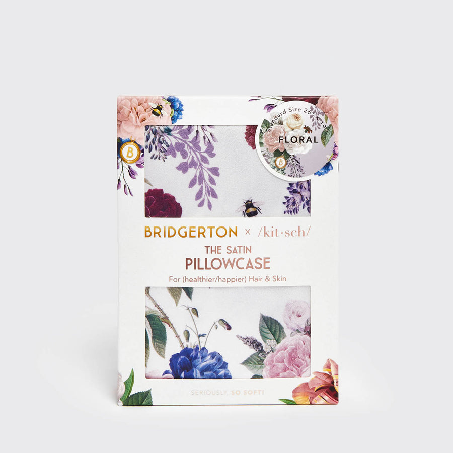Bridgerton x Kitsch Satin Pillowcase - Floral