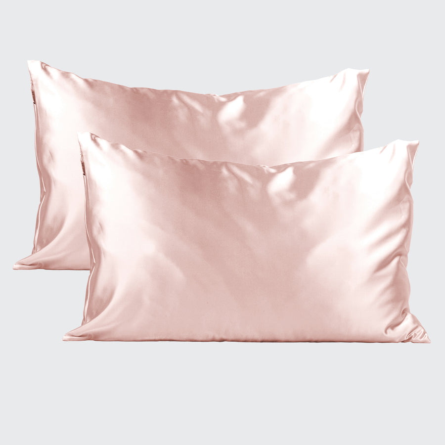 Holiday Satin Pillowcase 2 Pack - Blush