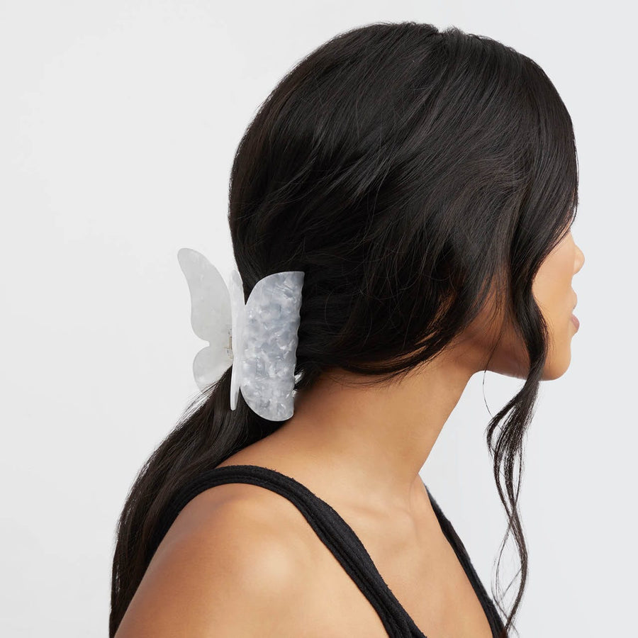 Eco-Friendly Claw Clip - White Butterfly