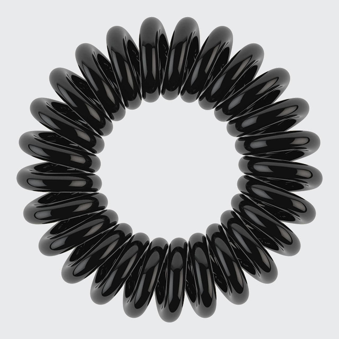 Spiral-Haargummis, 8er-Pack – Schwarz