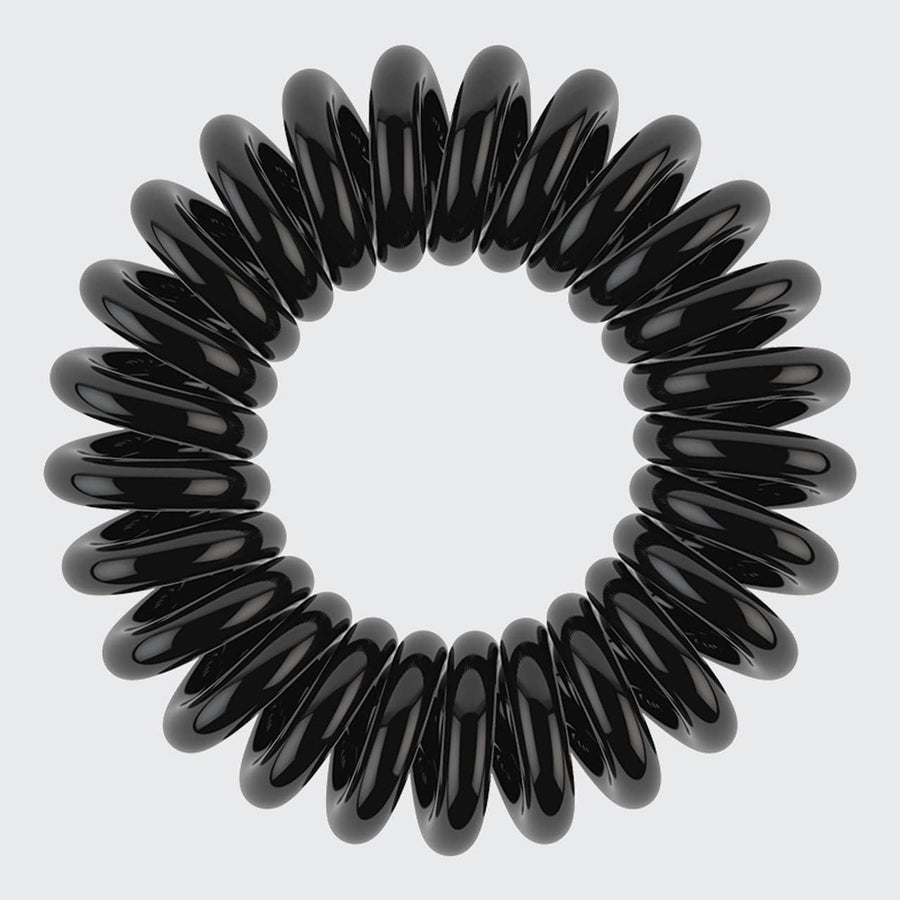 Lot de 4 élastiques à cheveux en spirale - Noir