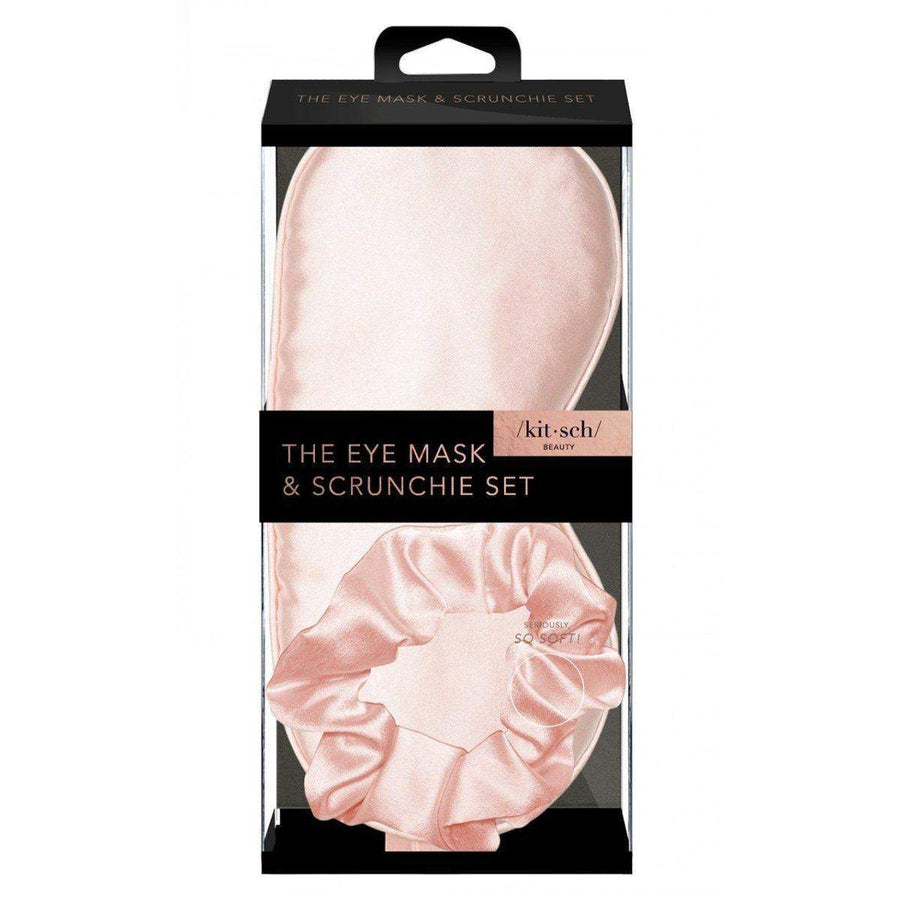Eyemask & Sleep scrunchie set - Blush Sleep KITSCH 