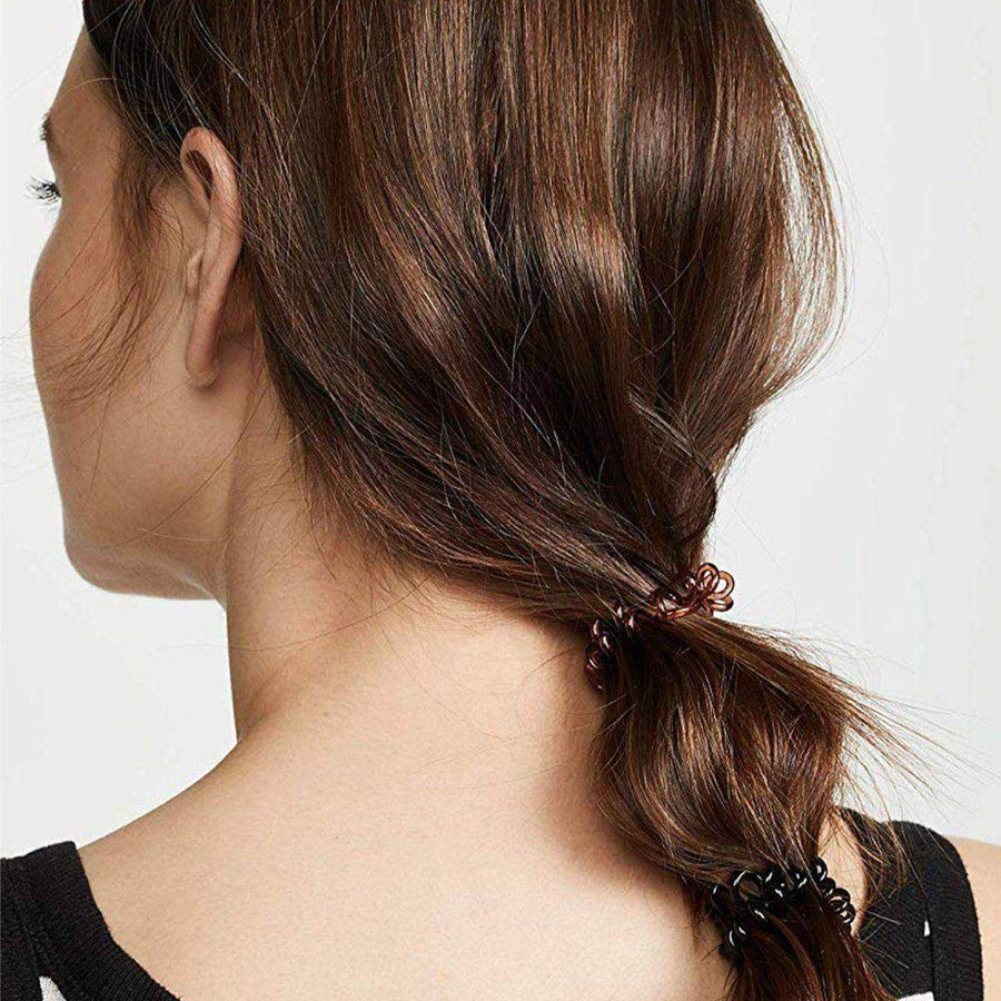 Spiral Hair Ties 4 Pack - Brunette - KITSCH